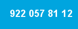 922 057 81 12 922 057 81 12